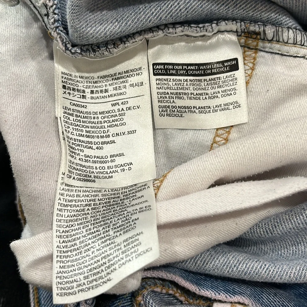 Levi's 505 straight leg faded Denim Jeans-36W